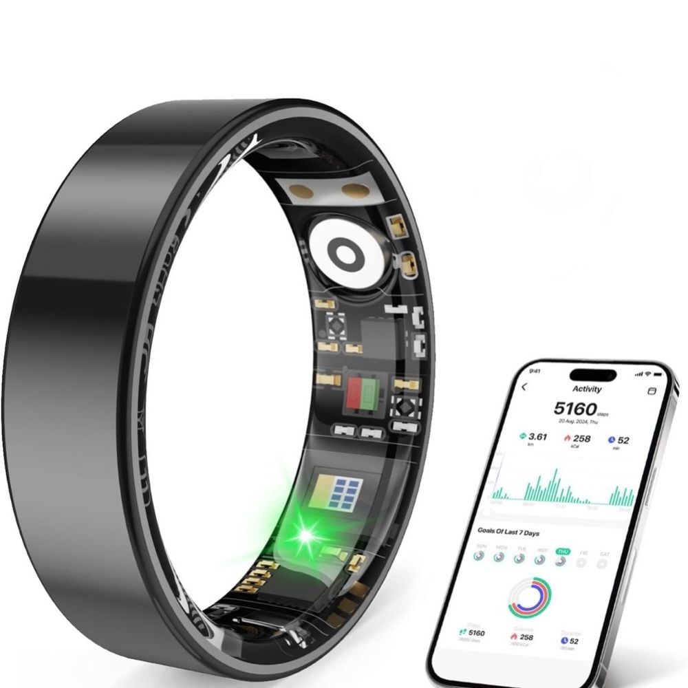 Smart Ring in Black Size 9 - Picture 7 of 8